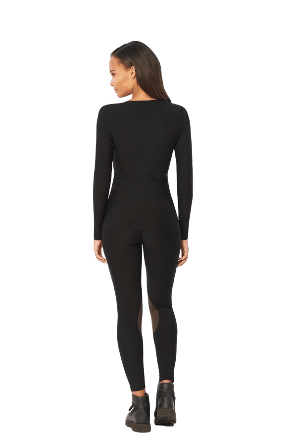 Long Sleeve Twist Top, Black